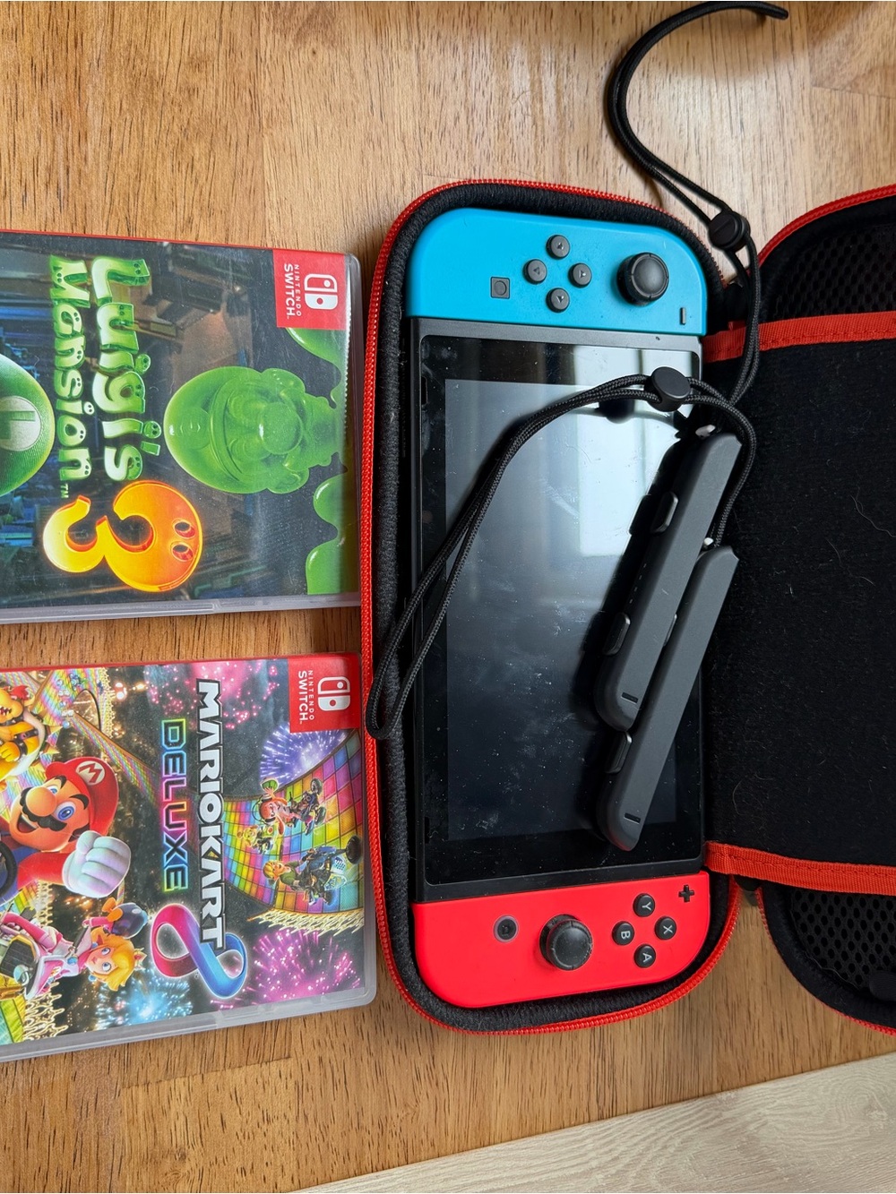Nintendo Switch with Neon Blue & Neon Red Joy-Con Bundle
